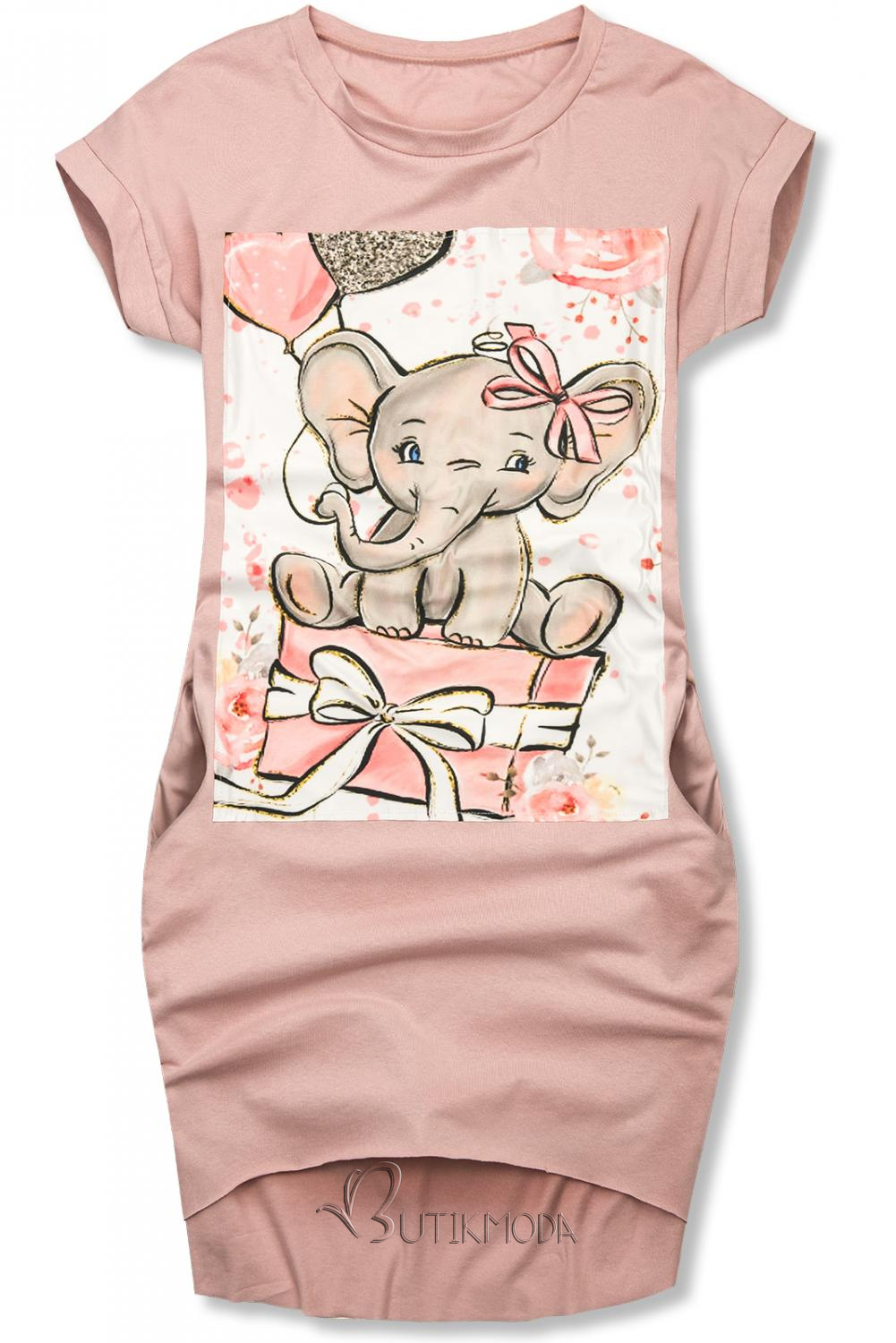 Rózsaszínű ruha ELEPHANT