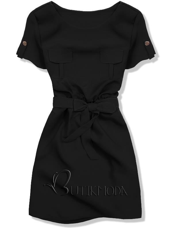 Fekete színű ruha 6039