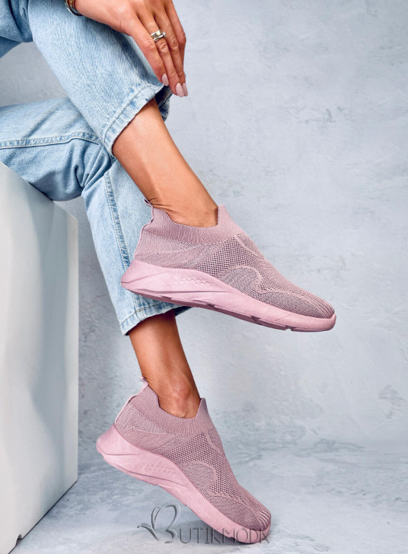 Rózsaszínű slip-on típusú tornacipő