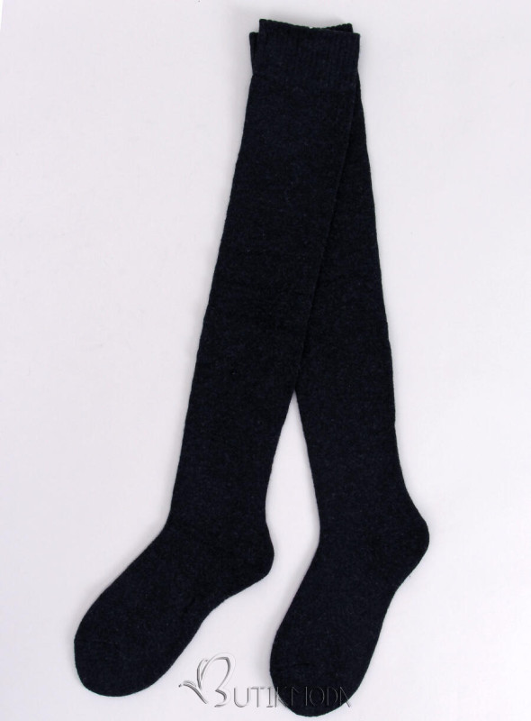 Grafitszürke színű térd feletti zokni