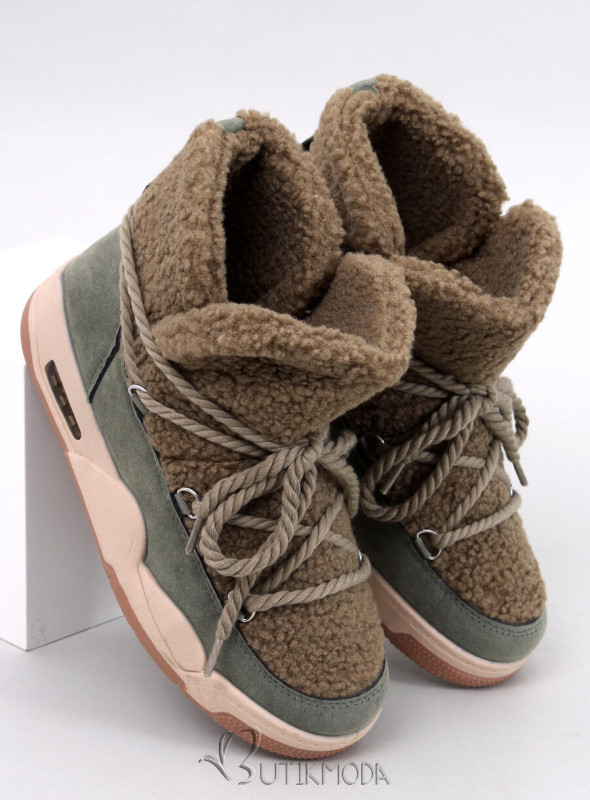 Sneakers stílusú hótaposó - khaki színű