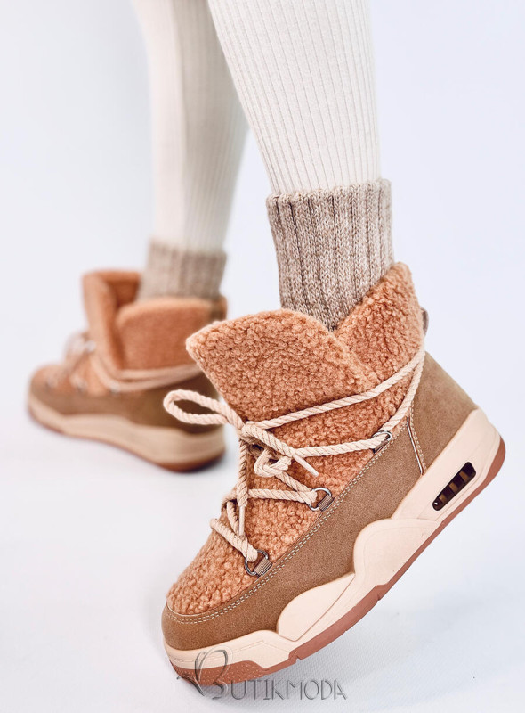 Sneakers stílusú hótaposó - bézs színű