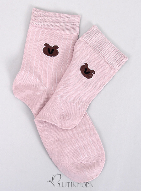Rózsaszínű női zokni TEDDY