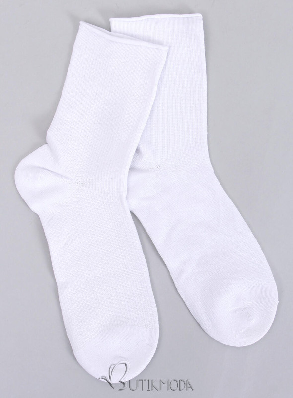 Fehér színű sima női zokni