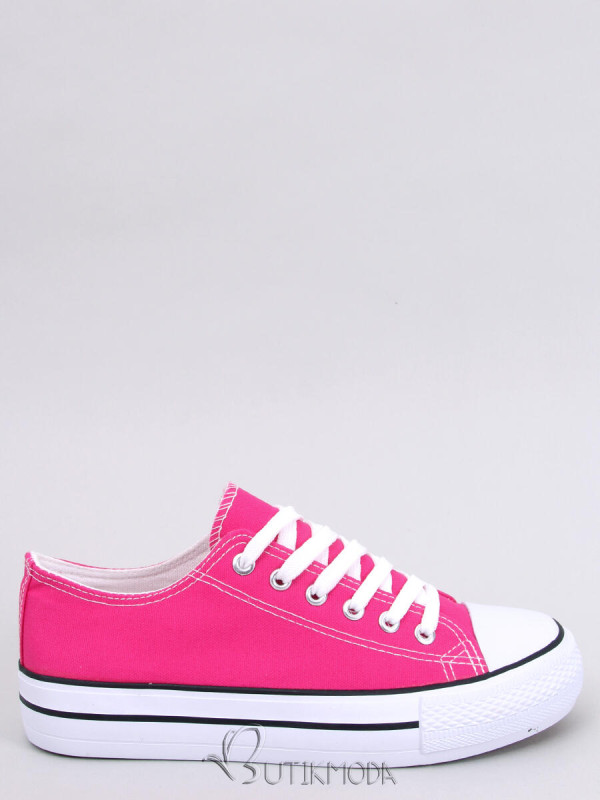 Alacsony vászon tornacipő - rózsaszínű