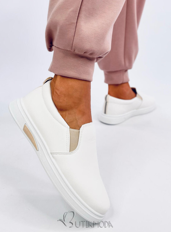 Slip-on tornacipő - fehér/bézs színű