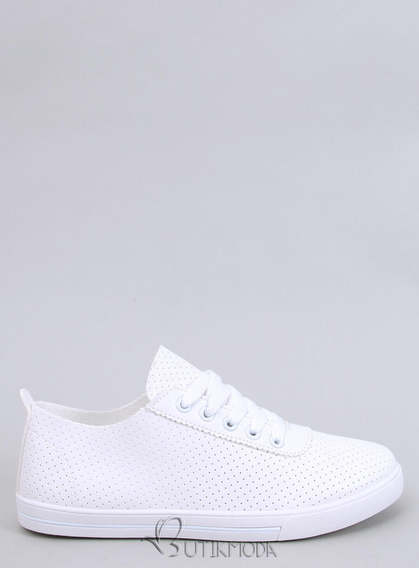 Perforált tornacipő - fehér színű