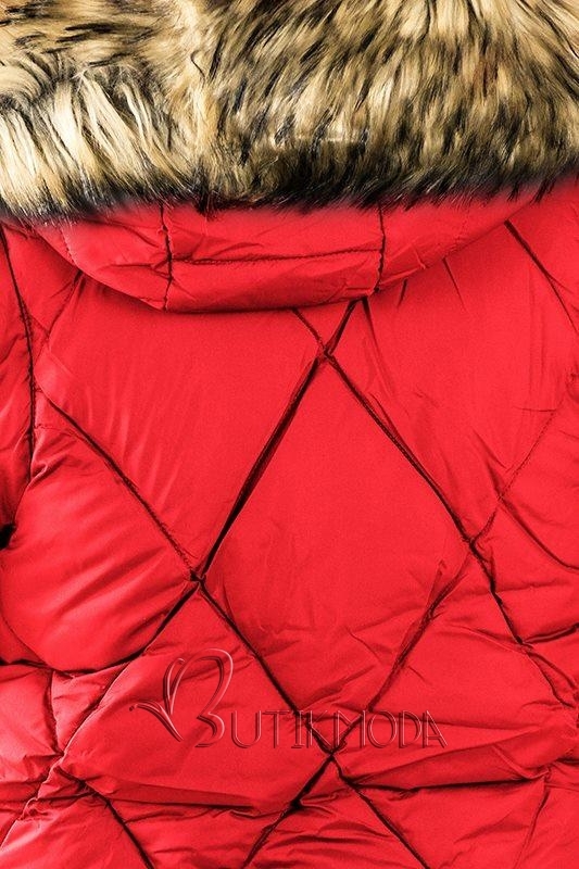 Piros színű téli kabát/mellény