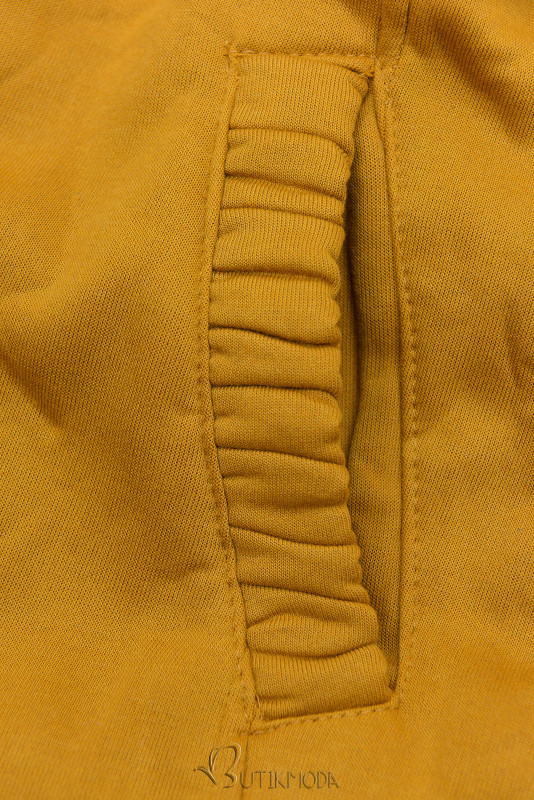 Mustársárga színű, LHD márkájú hosszított felső