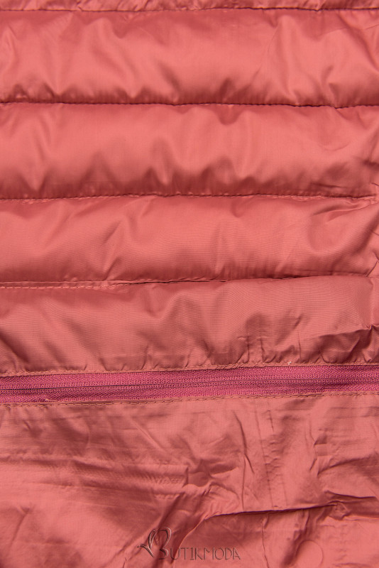 Vintage-rózsaszínű kombinált kabát