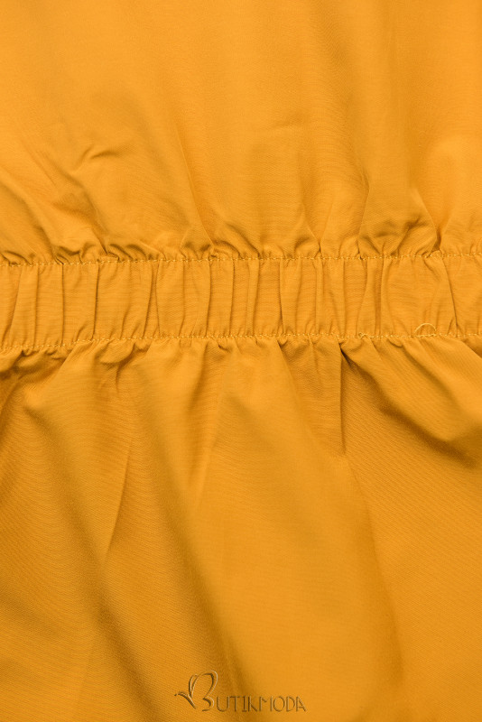 Sárga színű kifordítható kabát pepita mintával