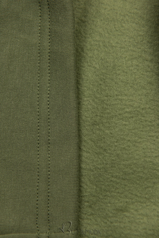 Khaki színű hosszított slim fazonú felső