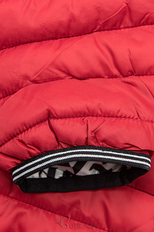 Piros színű könnyű kifordítható dzseki