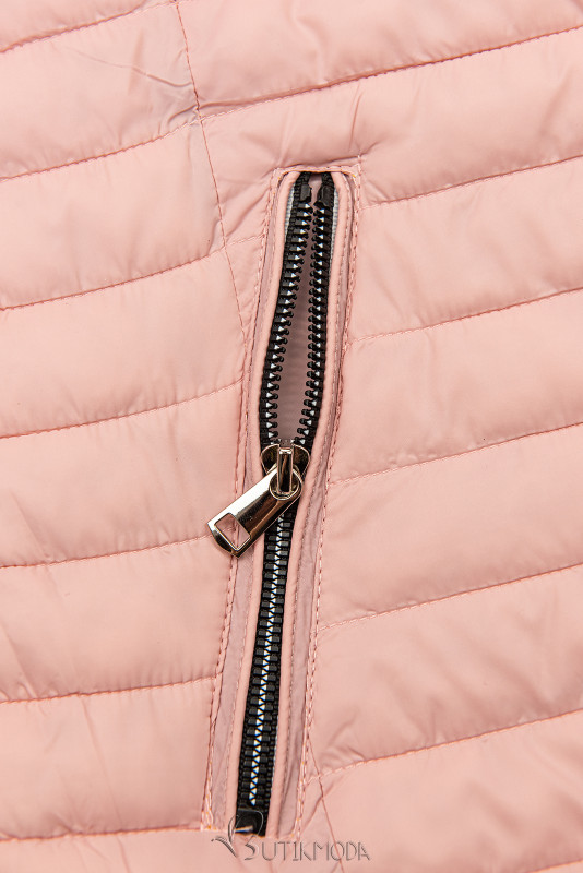 Rózsaszínű könnyű kifordítható dzseki