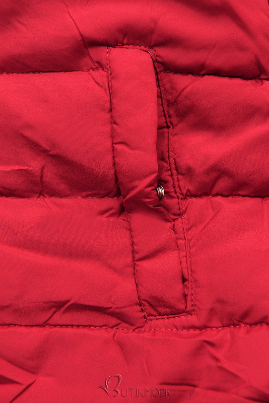 Téli kifordítható parka - sötétkék és piros  színű