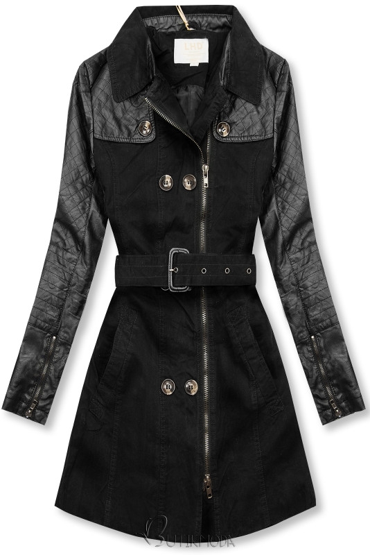 Fekete színű női kabát