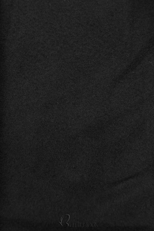 Fekete színű hosszú felső kapucnival