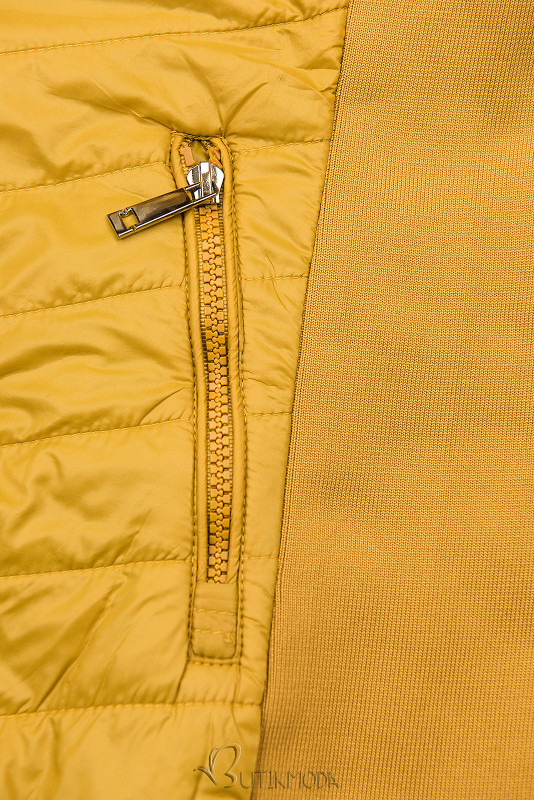 Sárga színű és virágmintás kifordítható kabát