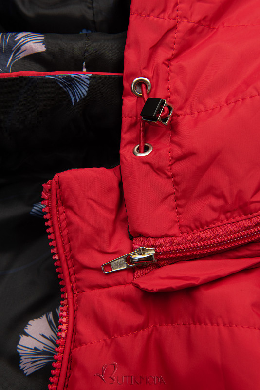 Piros színű kifordítható átmeneti dzseki
