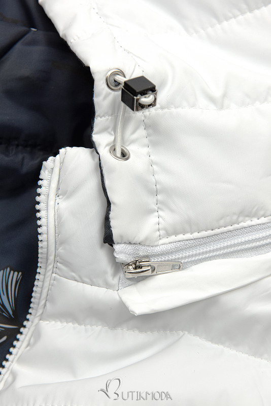 Fehér színű kifordítható átmeneti dzseki