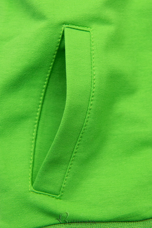 Zöld és fehér színű felső rátéttel