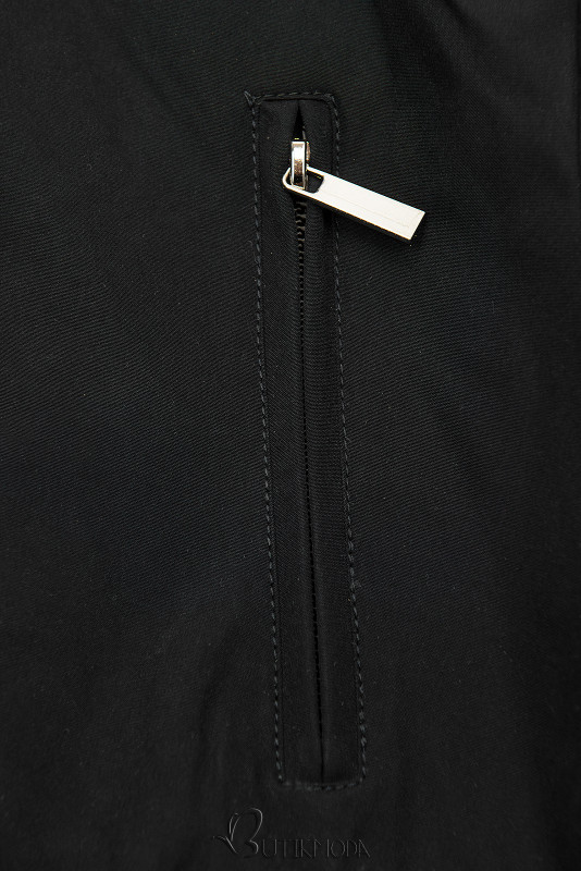 Fekete és szürke színű kifordítható átmeneti kabát