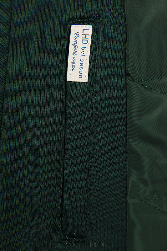 Smaragdzöld színű felső hosszított fazonban