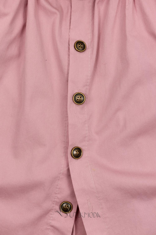 Rózsaszínű ruha övvel