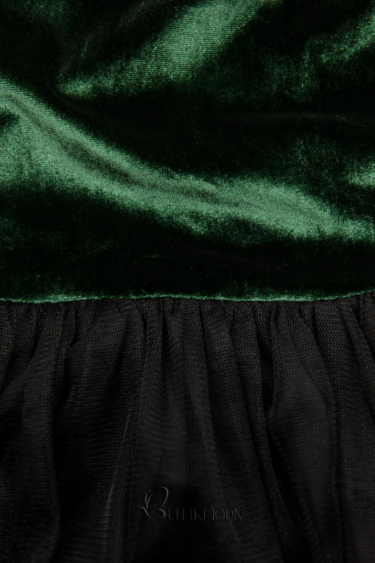 Zöld színű ruha tüll szoknyával