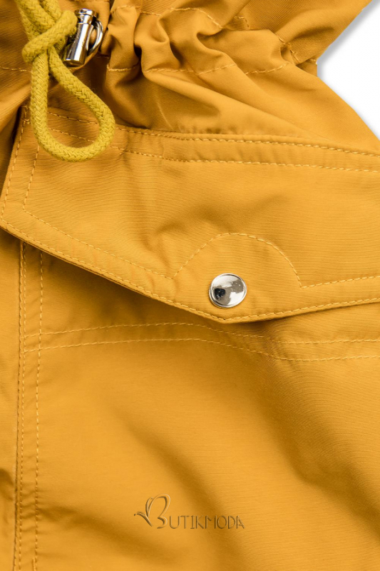 Parka kabát levehető béléssel - mustársárga színű