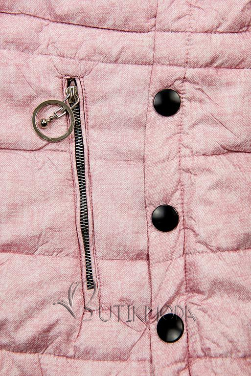 Rózsaszínú könnyű tavaszi dzseki