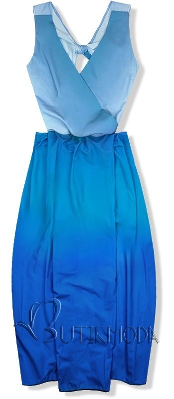 Kék színű ombre maxiruha