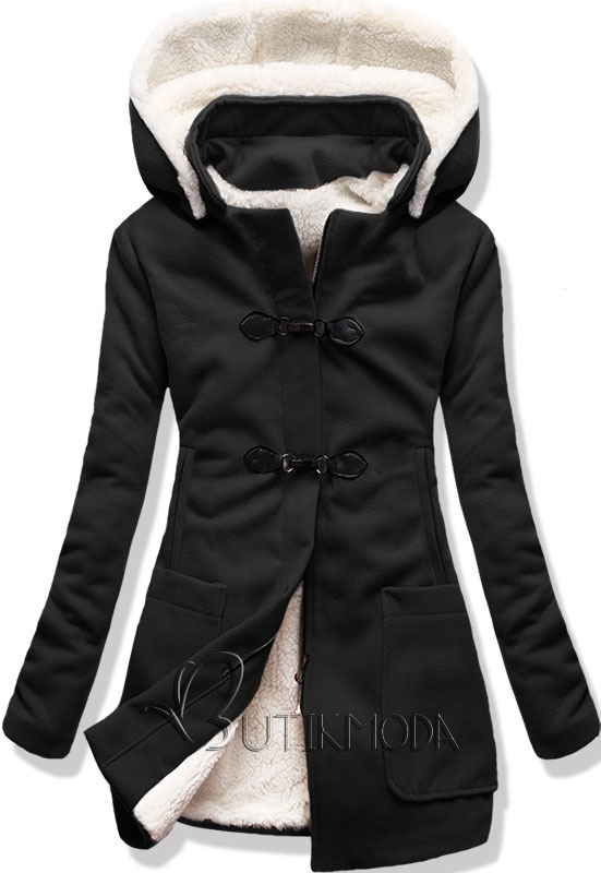 Fekete színű női kabát 8253