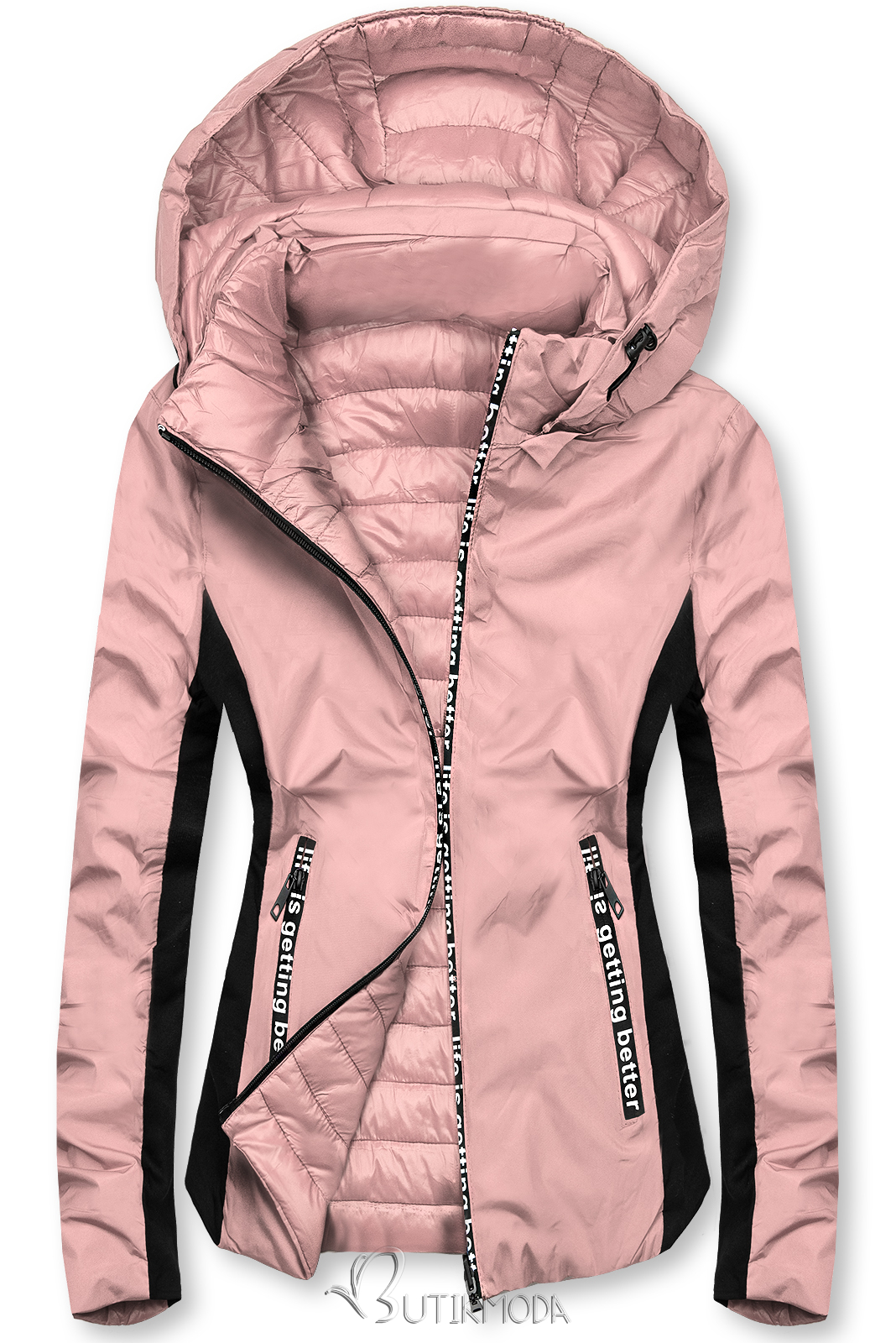 Rózsaszínű sportos kifordítható dzseki