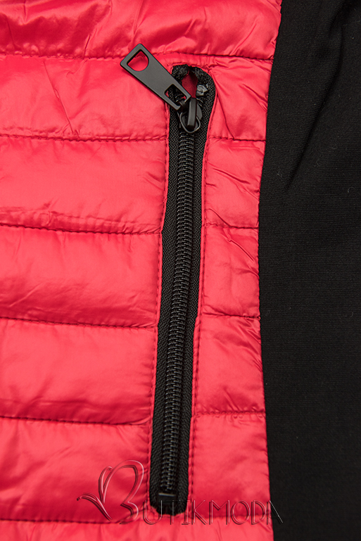 Piros színű sportos kifordítható dzseki