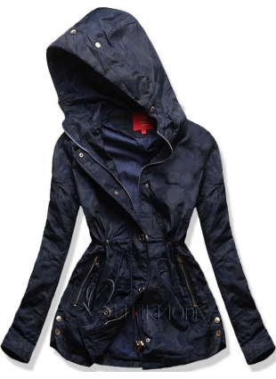 Terepmintás - sötétkék színű kabát P-02