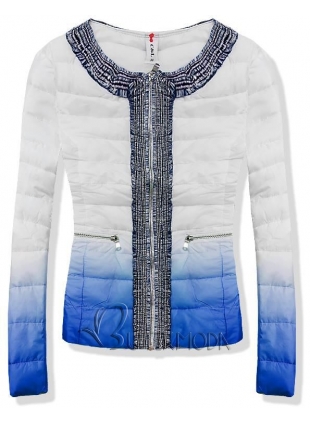 Kék és fehér színű kabát 1601