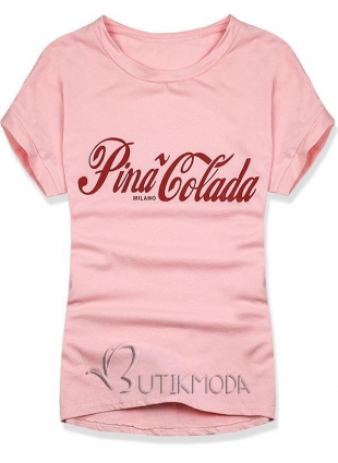 Rózsaaszínű póló PINA COLADA