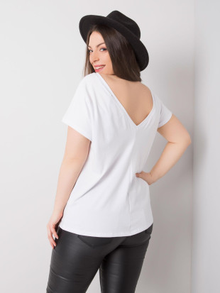 Fehér színű plus size pamut póló
