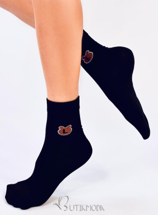 Fekete színű női zokni TEDDY