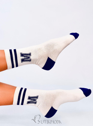 Női zokni SPORTY 1 - kék/fehér színű