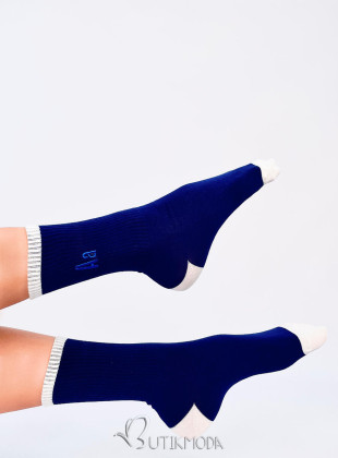 Női zokni SPORTY 2 - kék/fehér színű