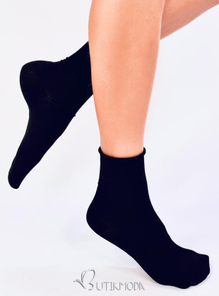 Fekete színű sima női zokni