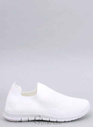 Fehér színű fűző nélküli tornacipő