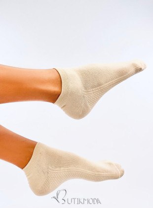 Pamut zokni - bézs színű