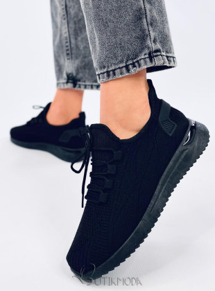 Elasztikus tornacipő - fekete színű