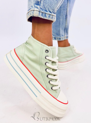 Magas szárú tornacipő RIA - világoszöld színű