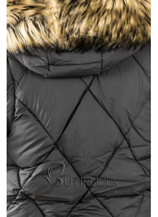 Sötét szürke színű téli kabát/mellény