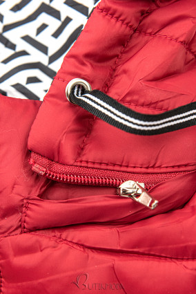 Piros színű könnyű kifordítható dzseki