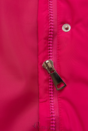 Rózsaszínű tavaszi kabát A-vonalú fazonban